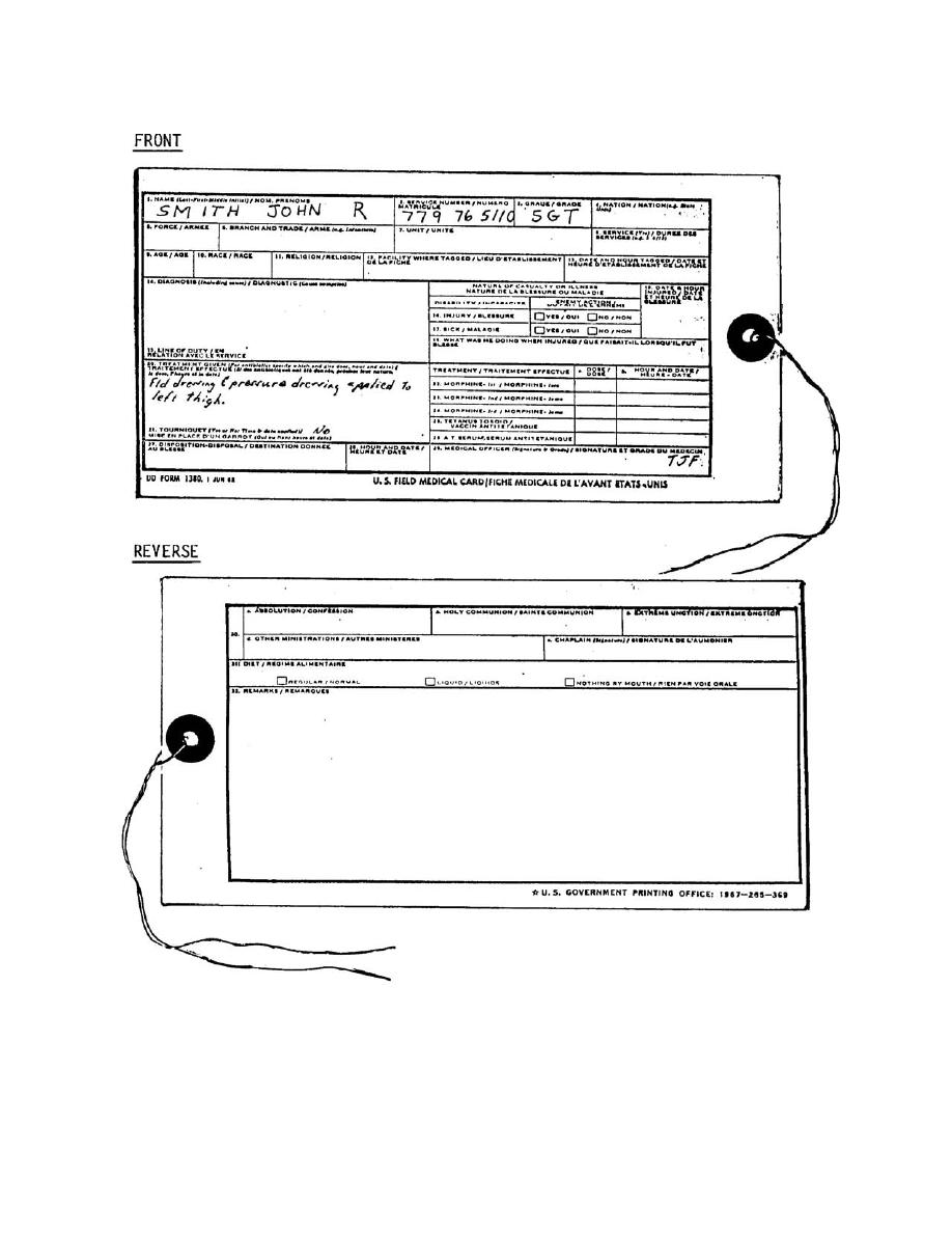 Figure 41. DD Form 1380, US Field Medical Card. Medical Records and